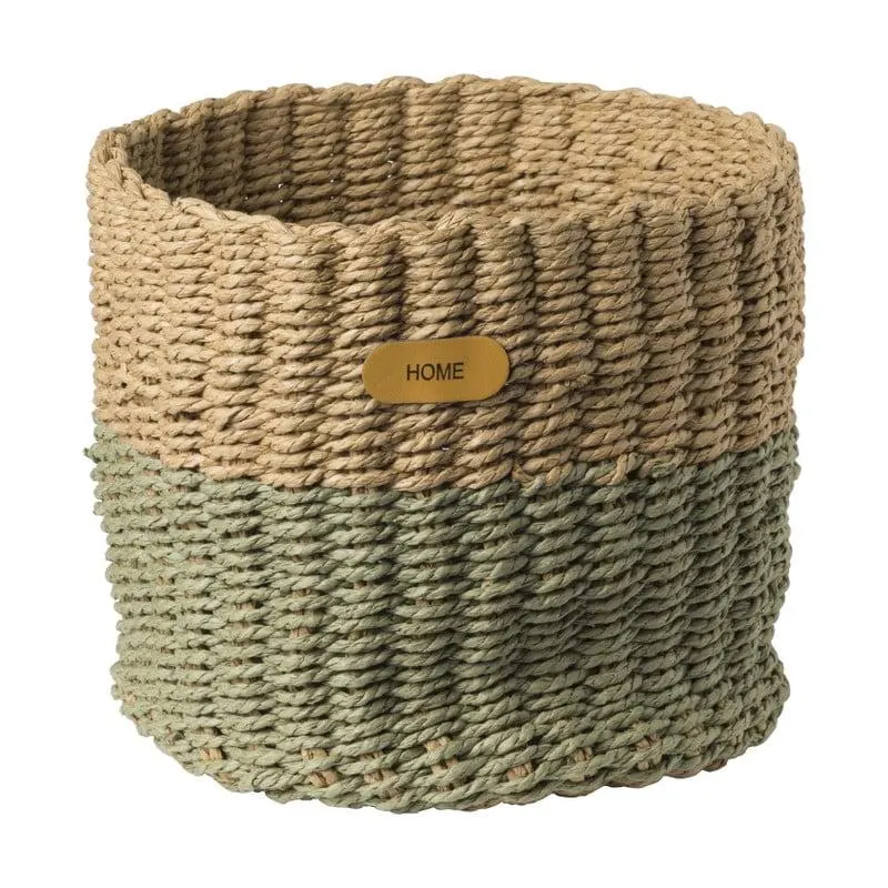 Mand Pleun - ø21x23 cm - bruin/groen