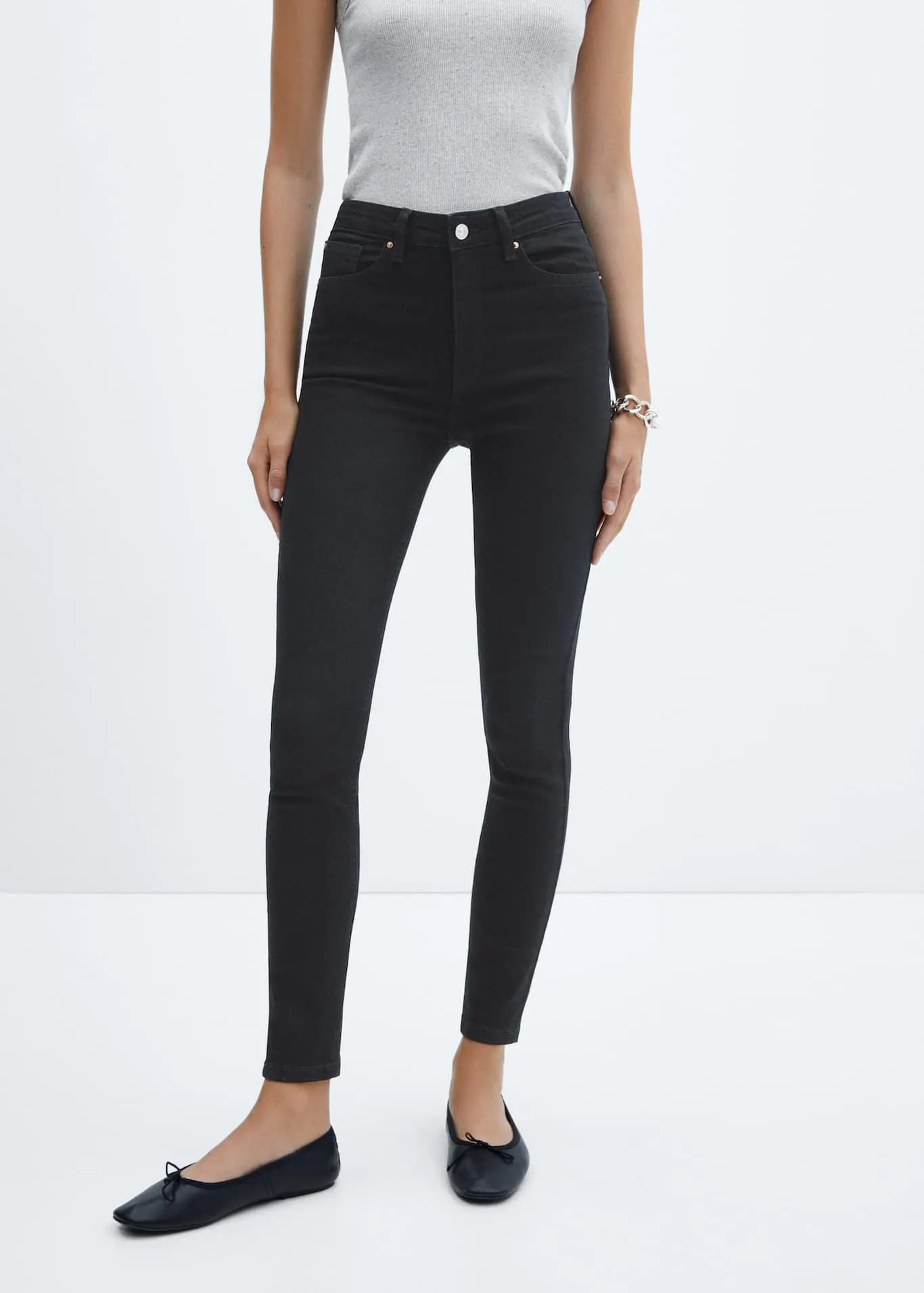 High-waist skinny jeans