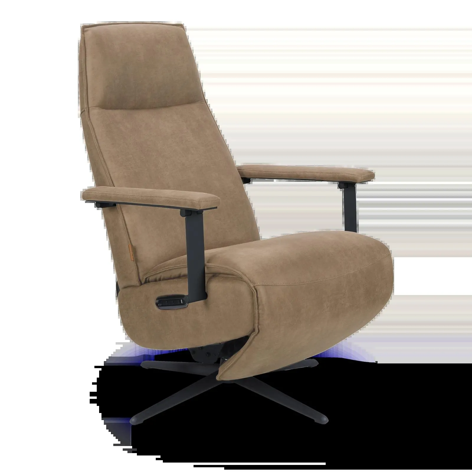 Relaxfauteuil (elektrisch) Villon - Microleder Oxx Liver