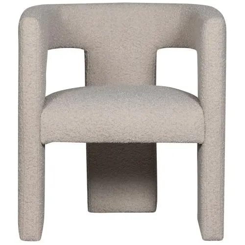 WOOOD fauteuil Tiwa - Bouclé - Beige - 70x64x64
