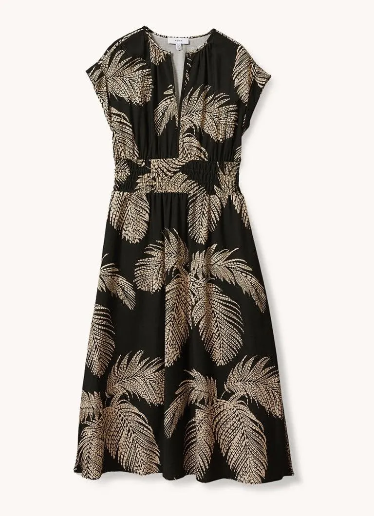 Colby midi tuniekjurk met print