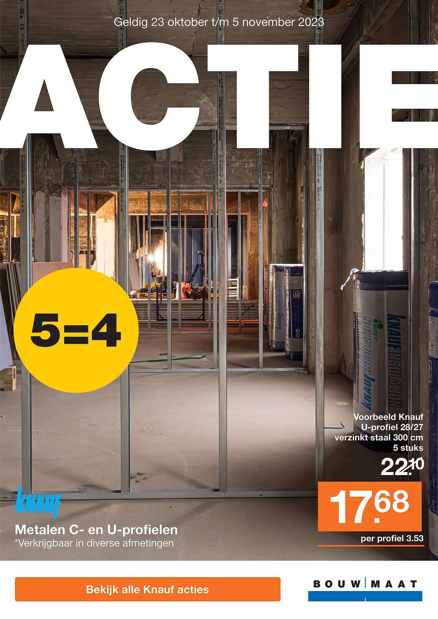 BOUWMAAT folder van 23 oktober tot 5 november 2023 - Folder pagina 1