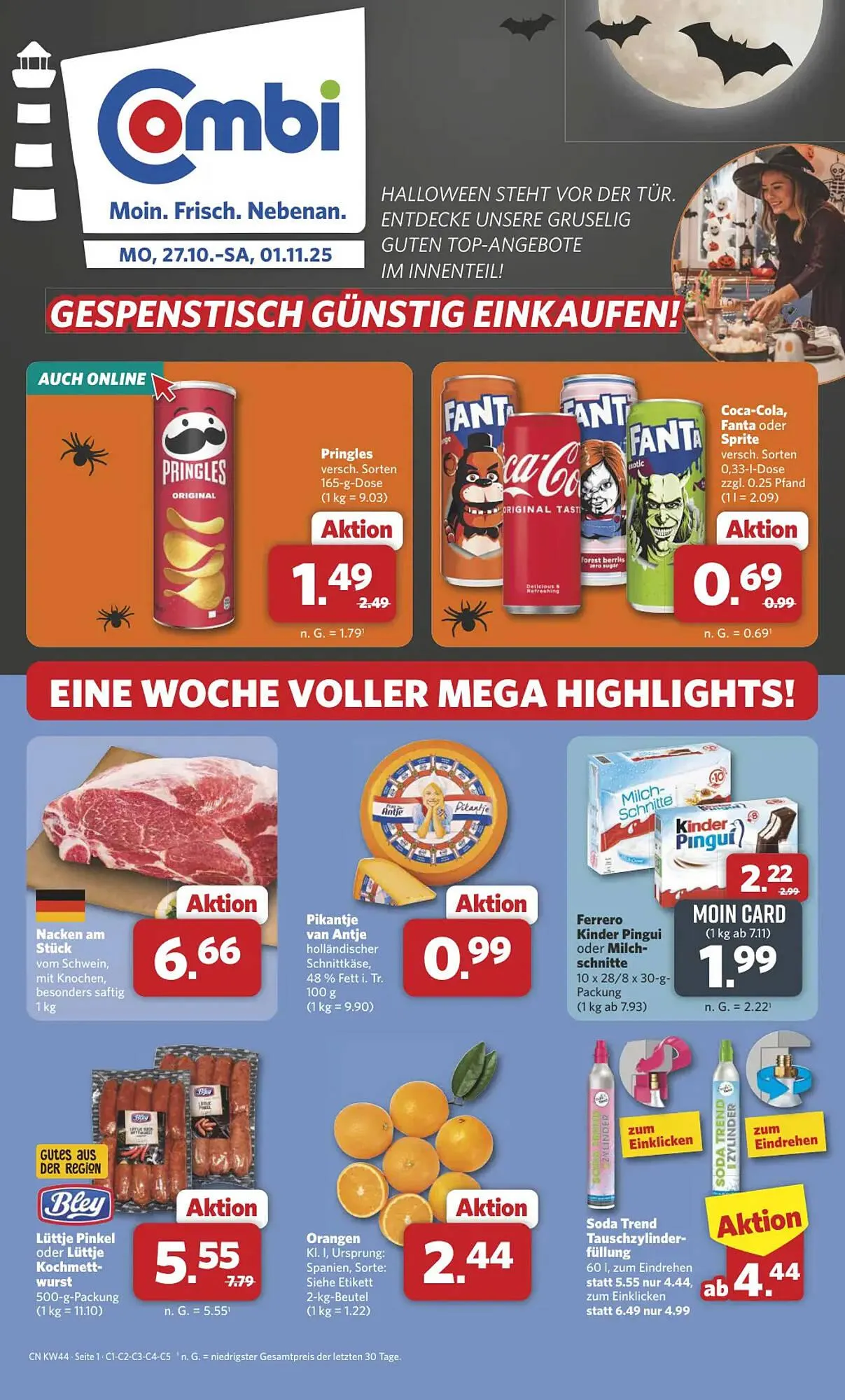 Combi Markt DE folder van 26 oktober tot 1 november 2025 - Folder pagina 1