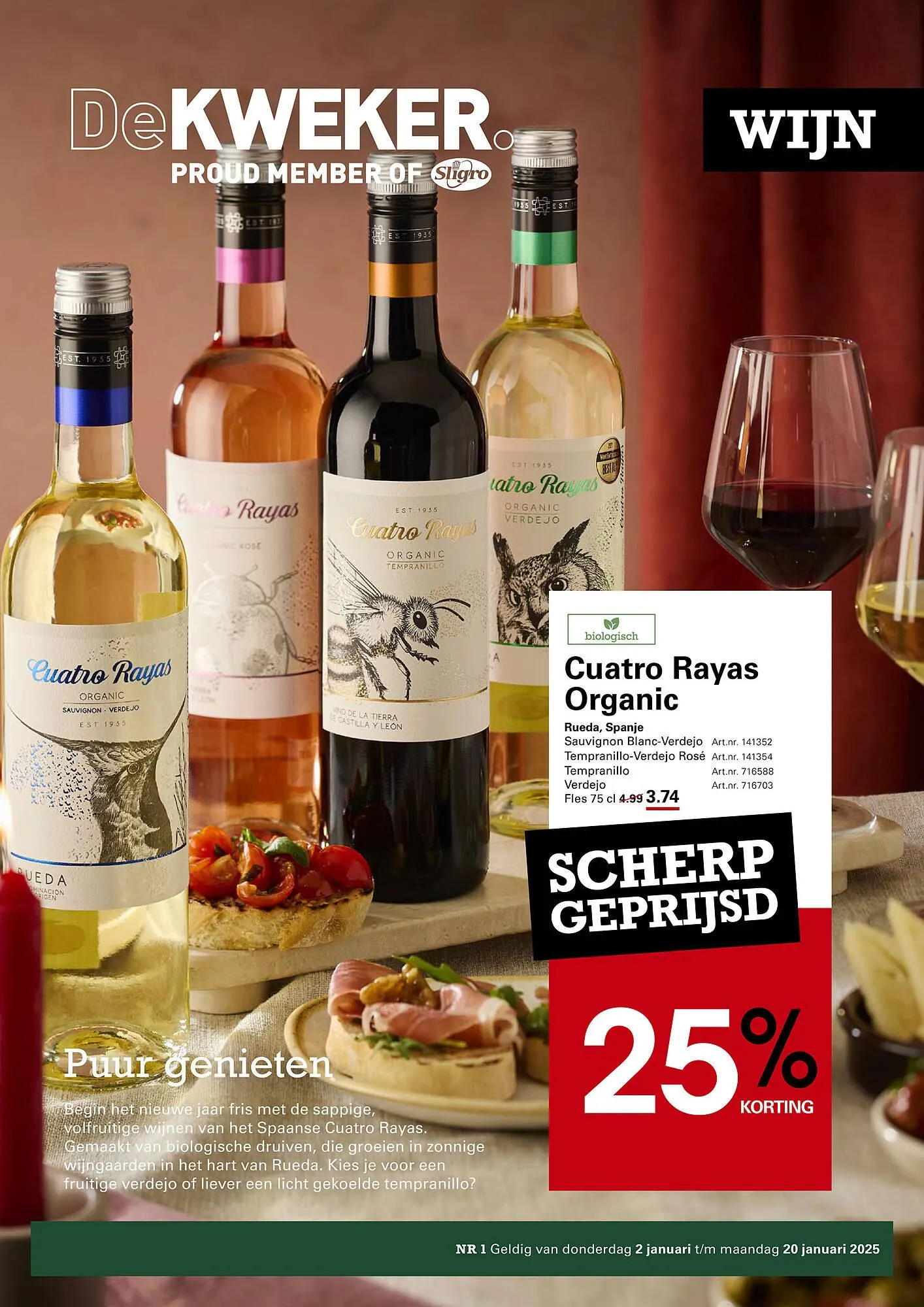 De Kweker folder van 2 januari tot 20 januari 2025 - Folder pagina 1