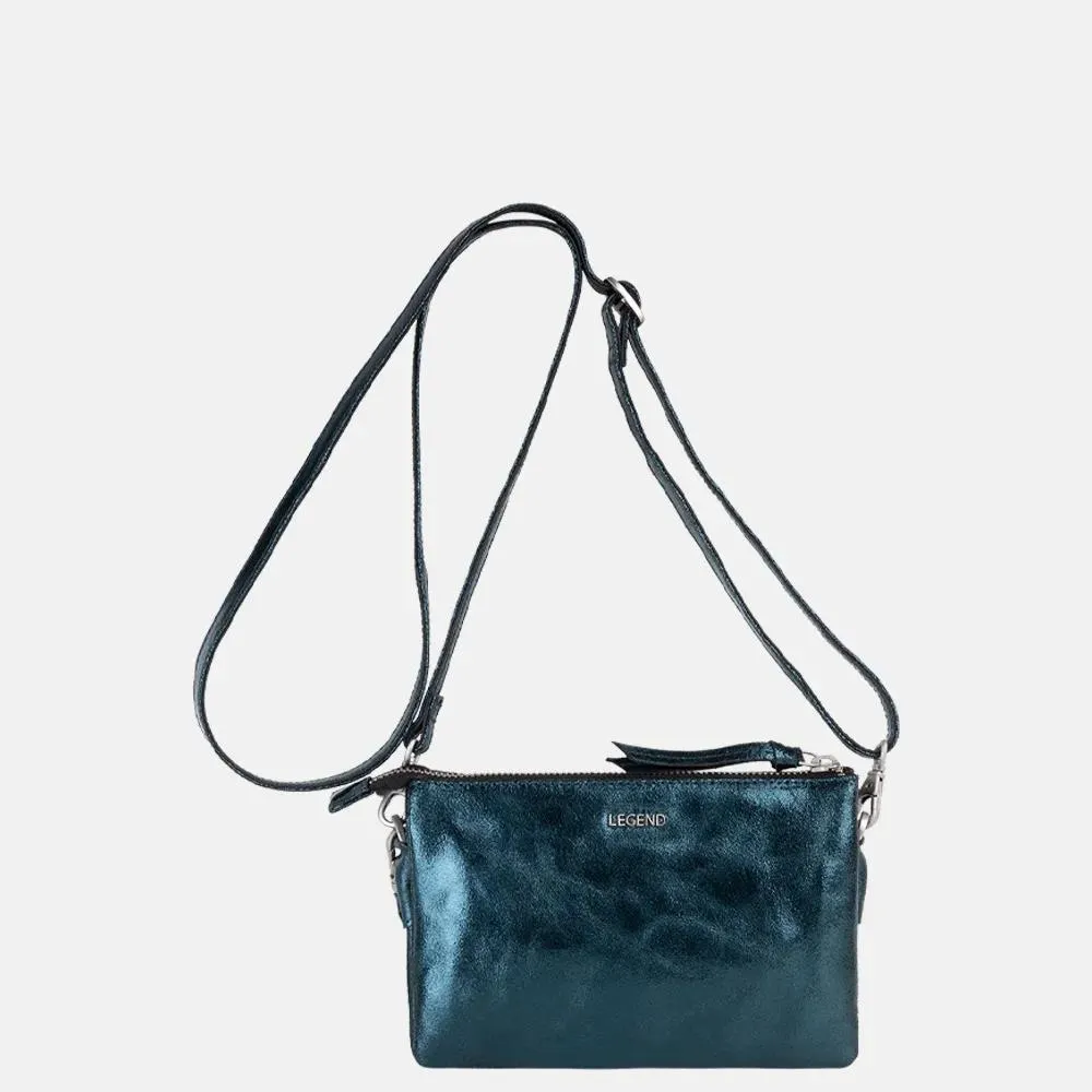 Legend Como clutch/crossbody tas metallic dark green