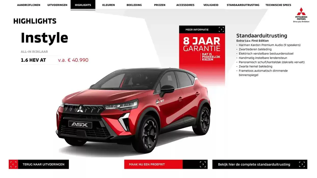 Mitsubishi Asx van 1 januari tot 1 januari 2026 - Folder pagina 9