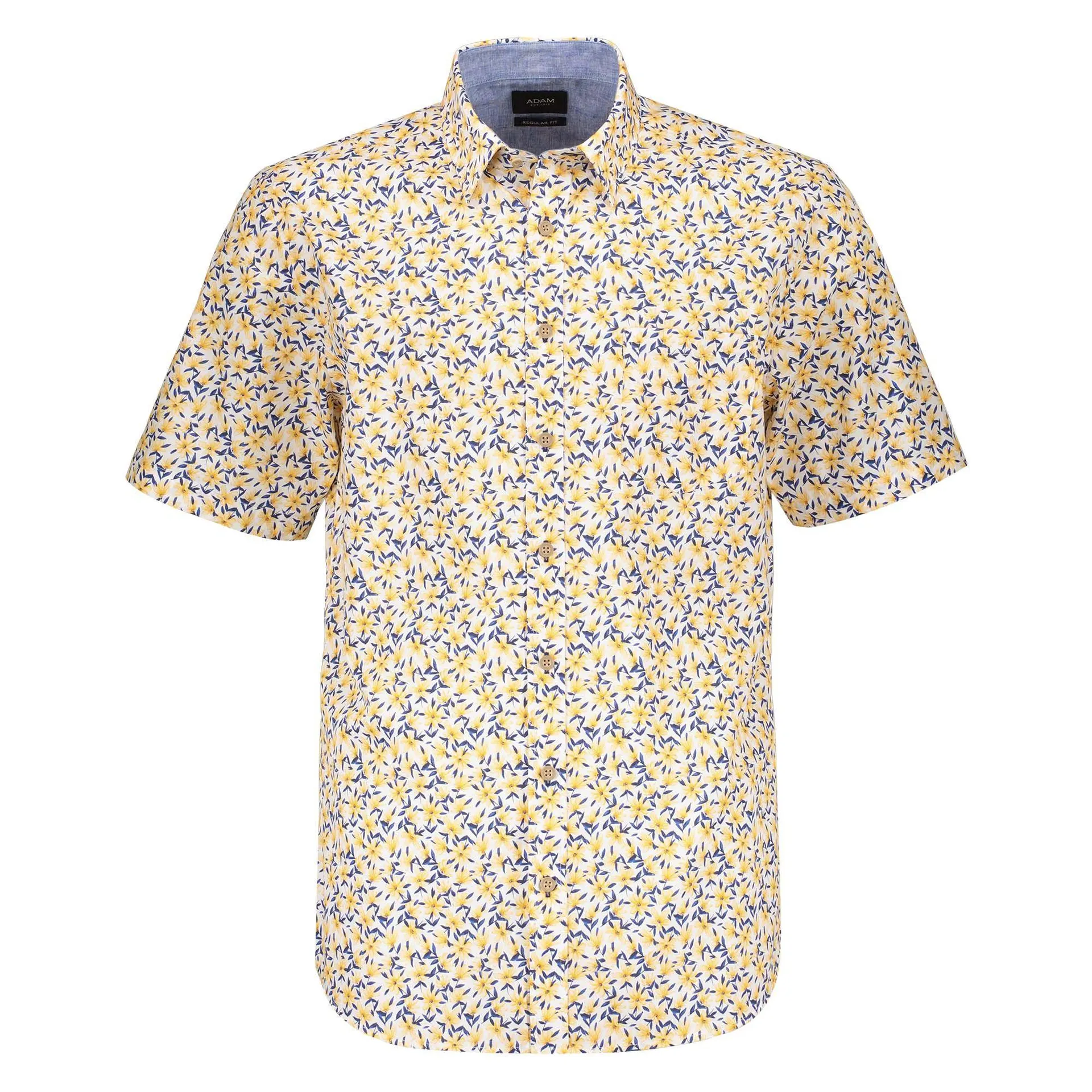Katoenen Overhemd met Print Geel