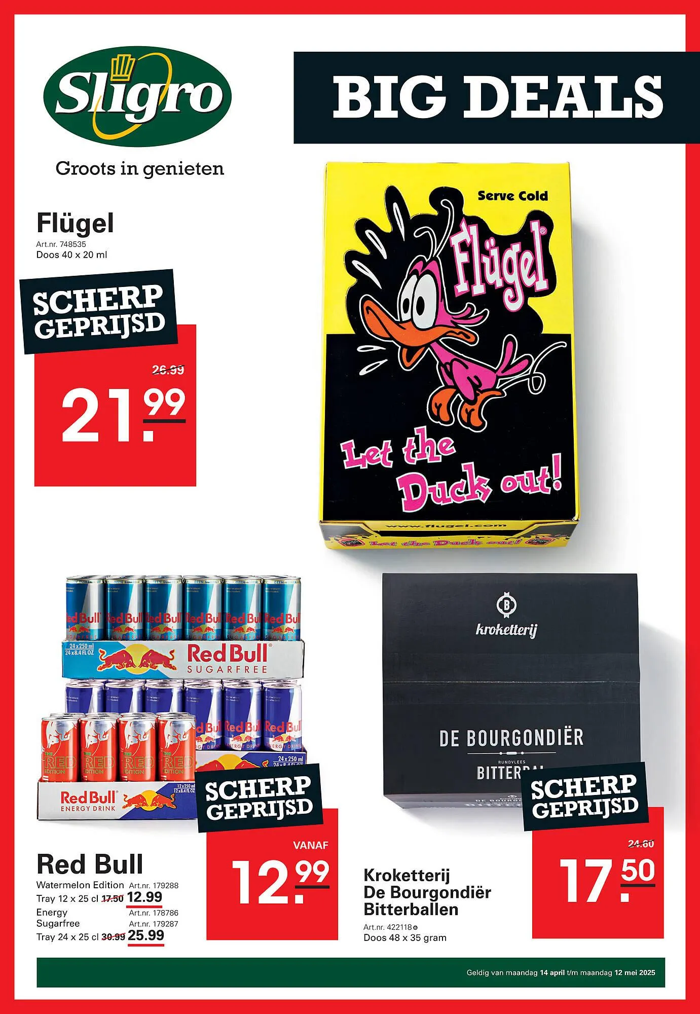 Sligro folder van 14 april tot 12 mei 2025 - Folder pagina 1