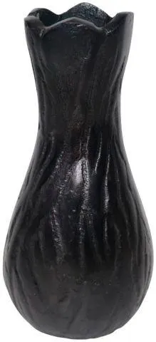 Vaas Duino 9x8x18 cm zwart rond