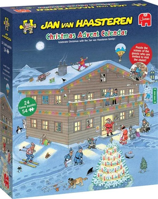 Jan van Haasteren - Adventkalender 2025 - 24 puzzels van 54 stukjes - Advent Calendar