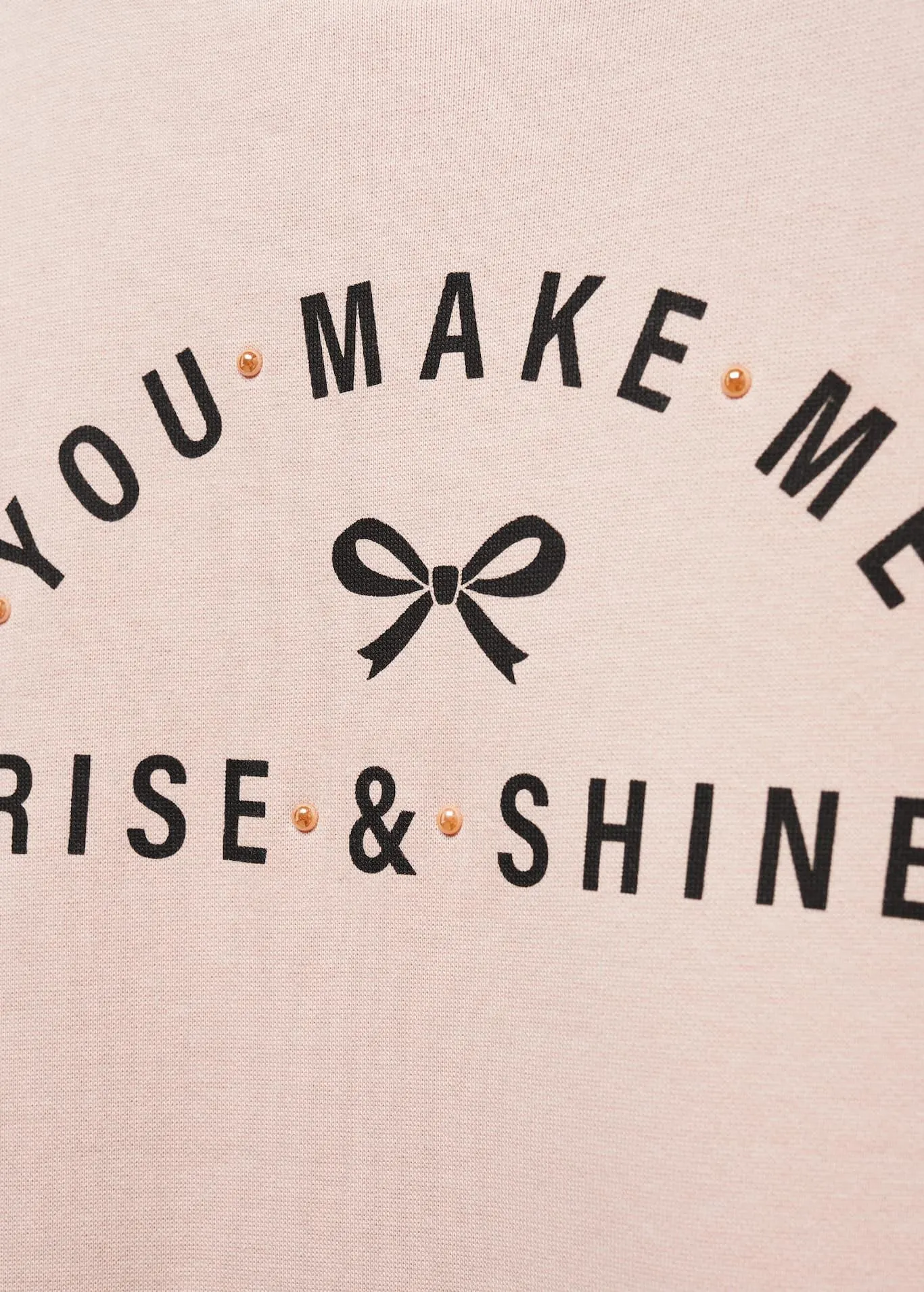 Sweatshirt met bedrukte boodschap