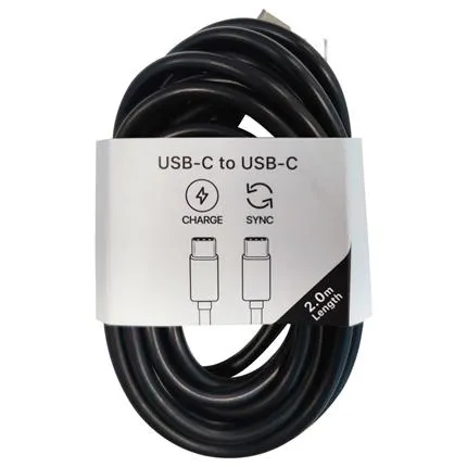 Musthavz laadkabel USB-C> USB-C 2 meter Zwart