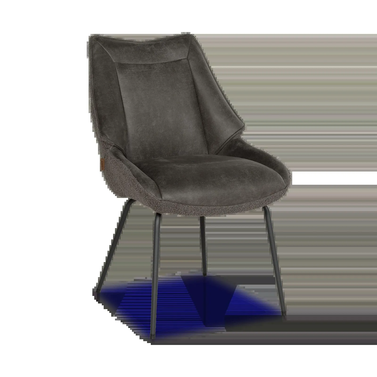 Eetkamerstoel Sabu - Bull Graphite/Teddy Antraciet (OP=OP)