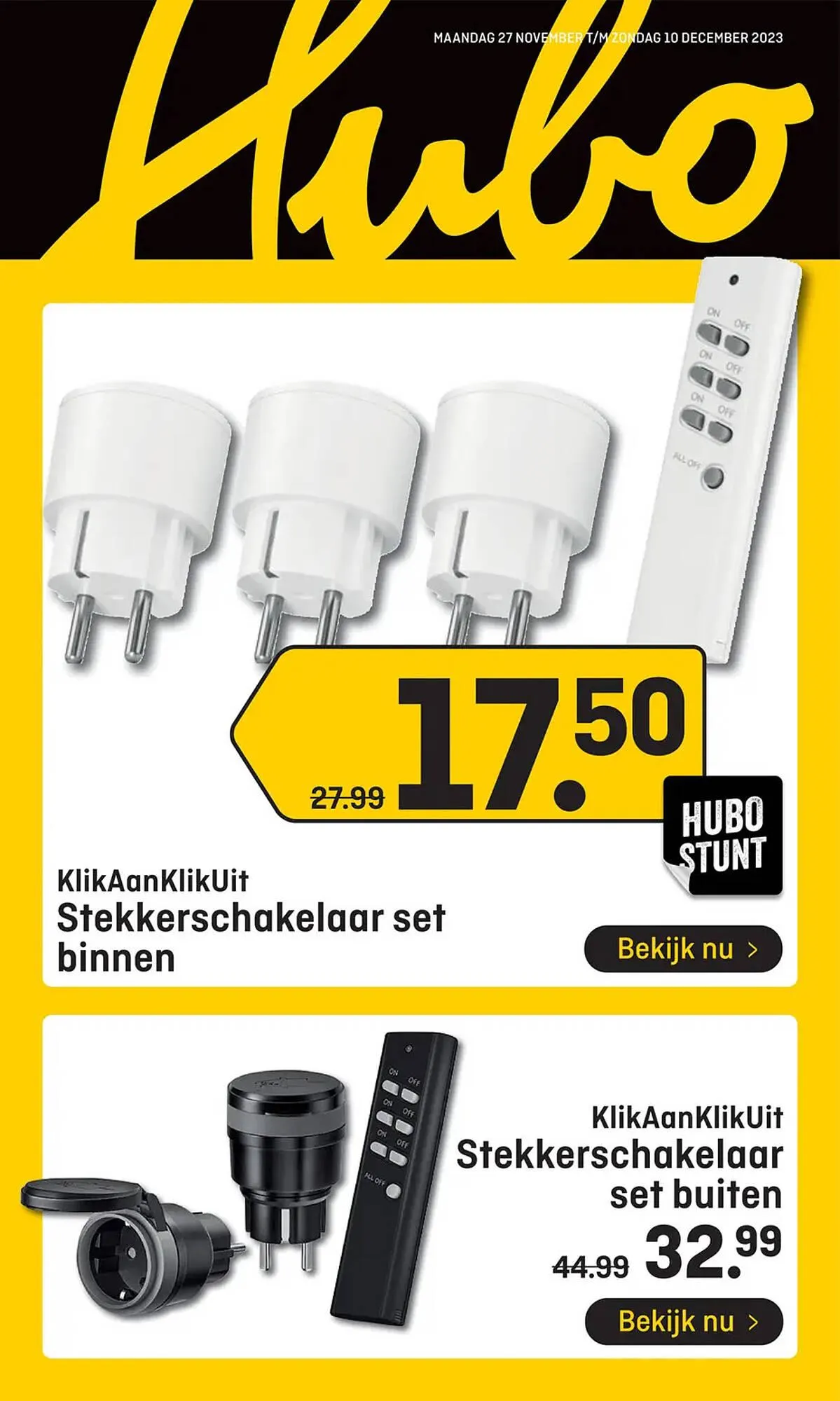 Hubo folder van 27 november tot 10 december 2023 - Folder pagina 1