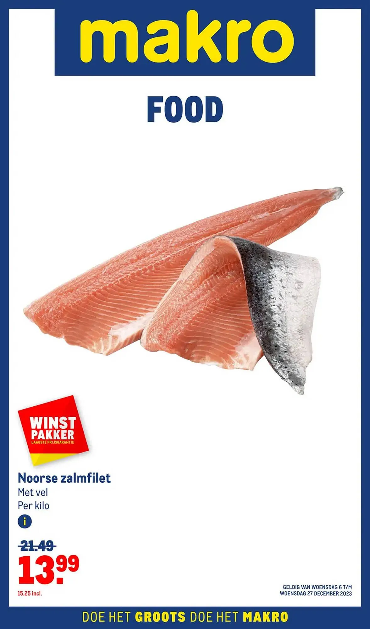 Makro Food folder van 6 december tot 27 december 2023 - Folder pagina 1