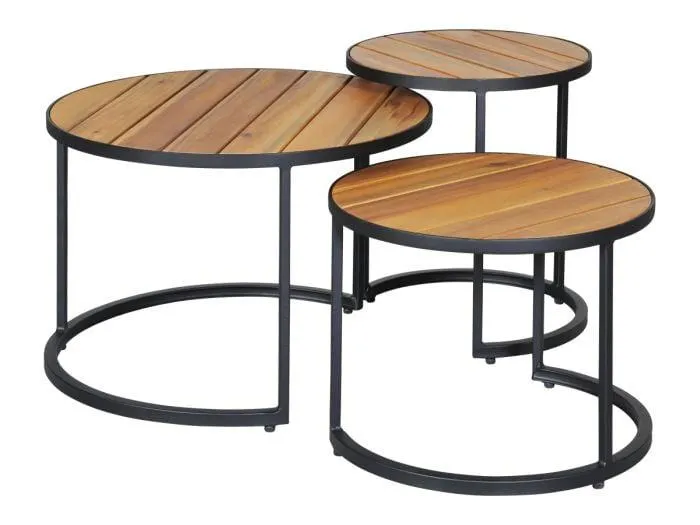 Outdoor Feelings Ryder set bijzettafels - Antraciet