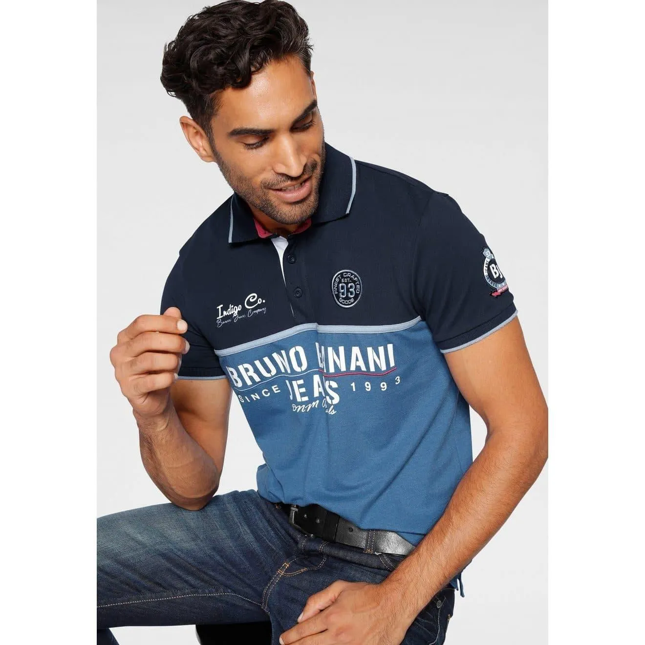 Bruno Banani Poloshirt Korte mouwen, lichaamsnauwkeurige pasvorm, met polokraag