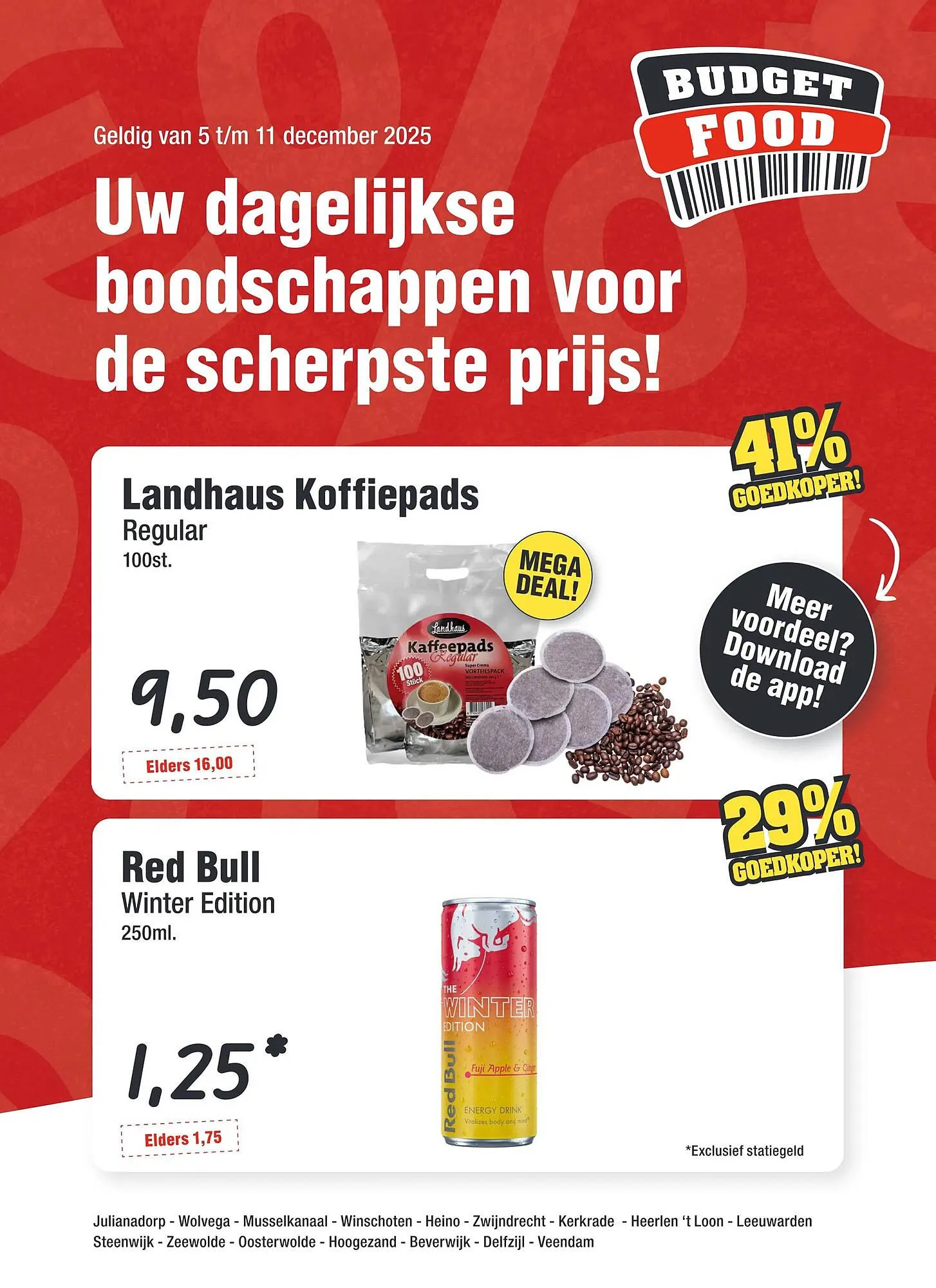Budget Food folder van 5 december tot 11 december 2025 - Folder pagina 1