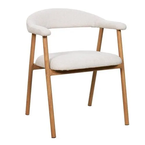 Giga Meubel Eetkamerstoel Mila - Beige/Naturel - Zithoogte 48cm - Set van 2