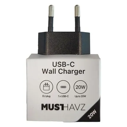 Musthavz thuislader USB-C Zwart