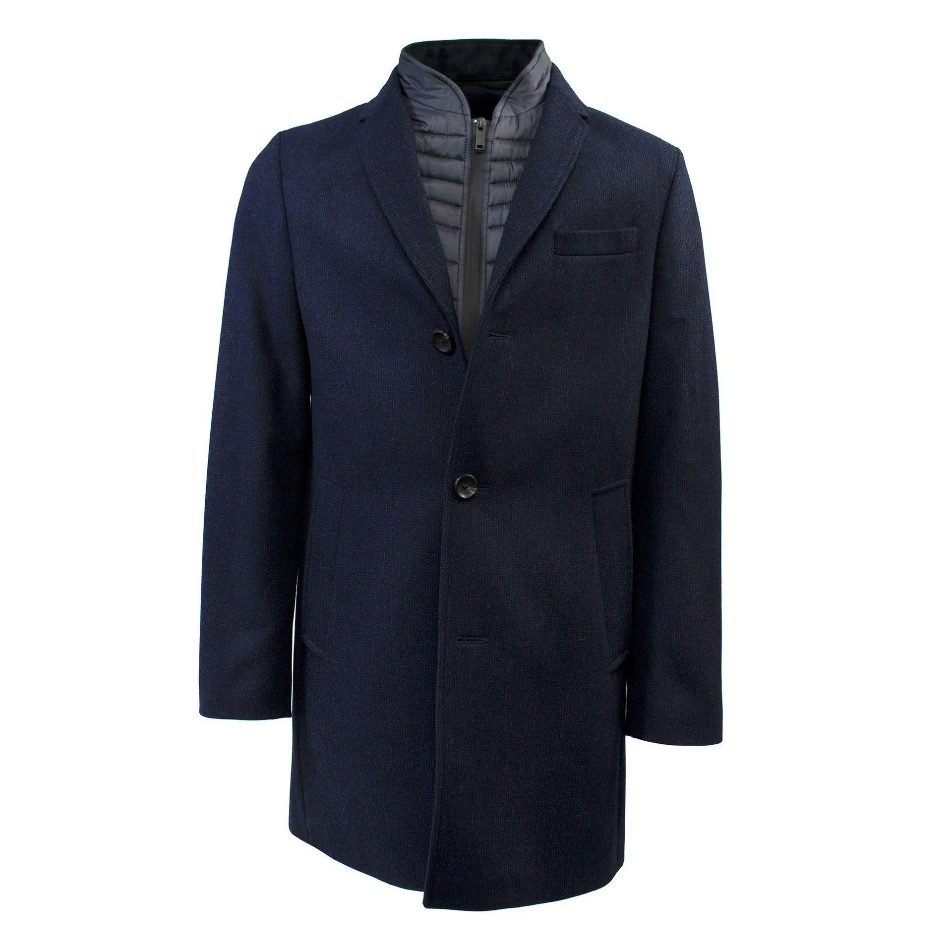 winterjas semi paletot met donslook windvanger