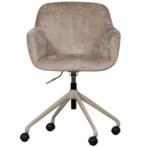 WOOOD bureaustoel Morros - Polyester - Taupe - 88x57x60