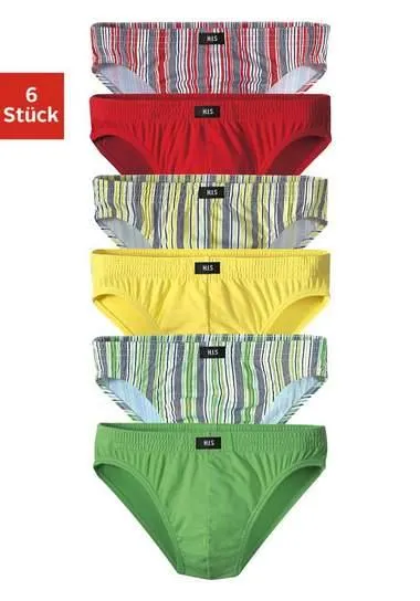 H.I.S Slip klassiek belijnd (set, 6 stuks)