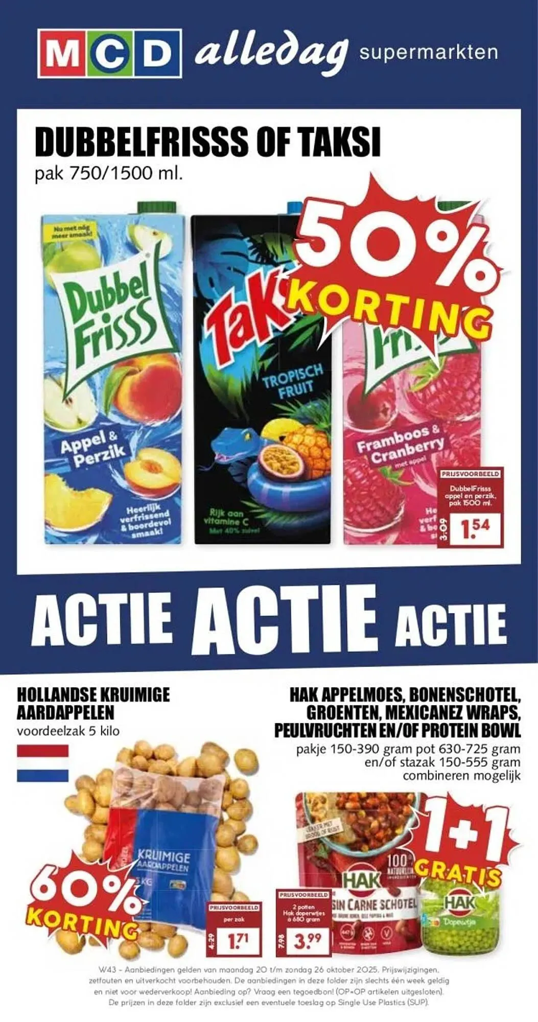 MCD Supermarkt folder van 20 oktober tot 26 oktober 2025 - Folder pagina 1