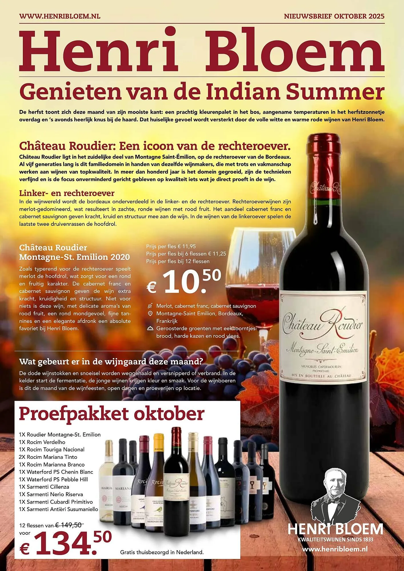 Henri Bloem folder van 1 oktober tot 31 oktober 2025 - Folder pagina 1