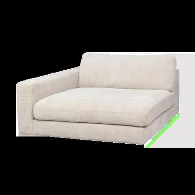 Modulaire chaise longue Duncan - links Lichtgrijs/beige