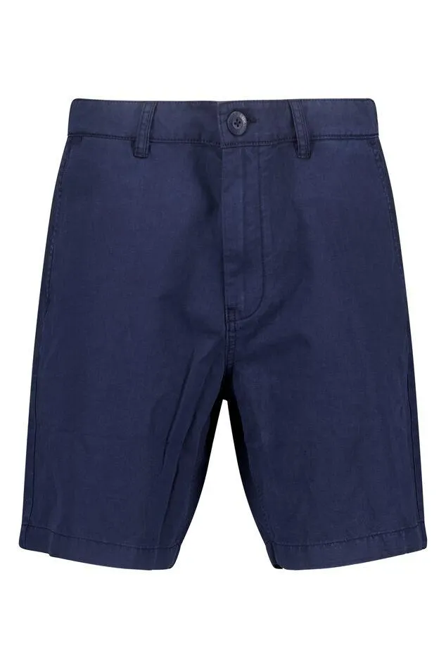 Korte broek met knoop- en ritssluiting, steekzakken en achterzakken