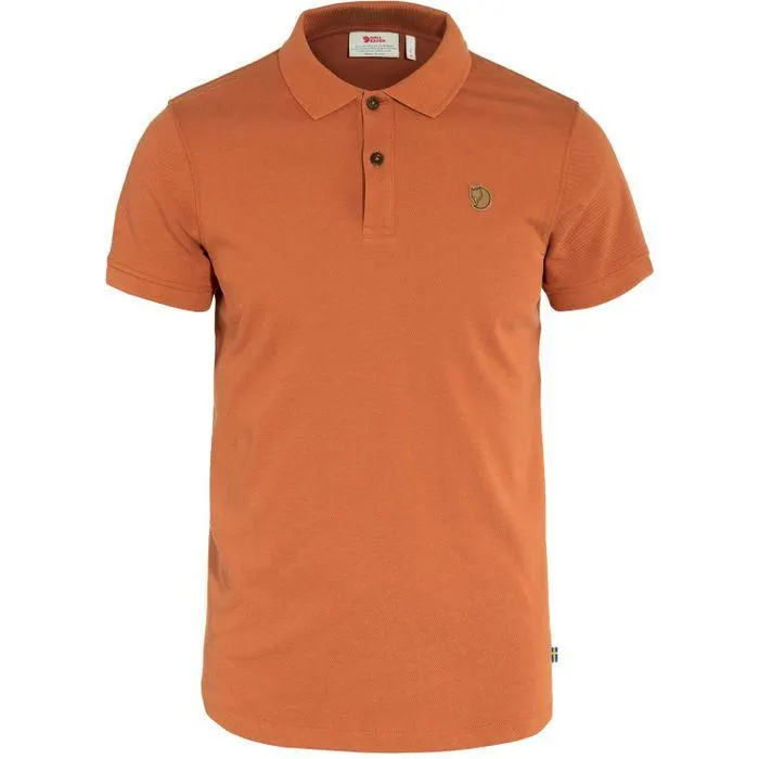 Övik polo heren terracotta brown