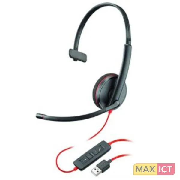 Poly Blackwire 3210 Monauraal Hoofdband Zwart