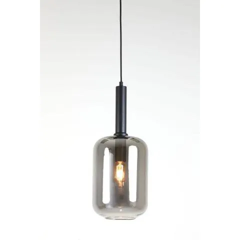 Hanglamp Peglio glas smoke zwart 1-lichts