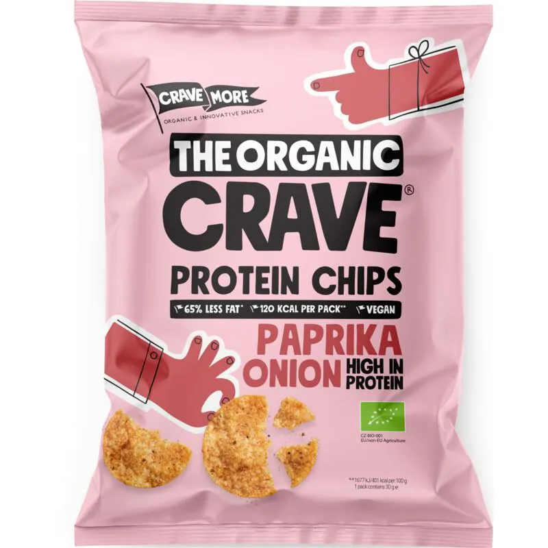 The Organic Crave Sour cream & onion protein chips