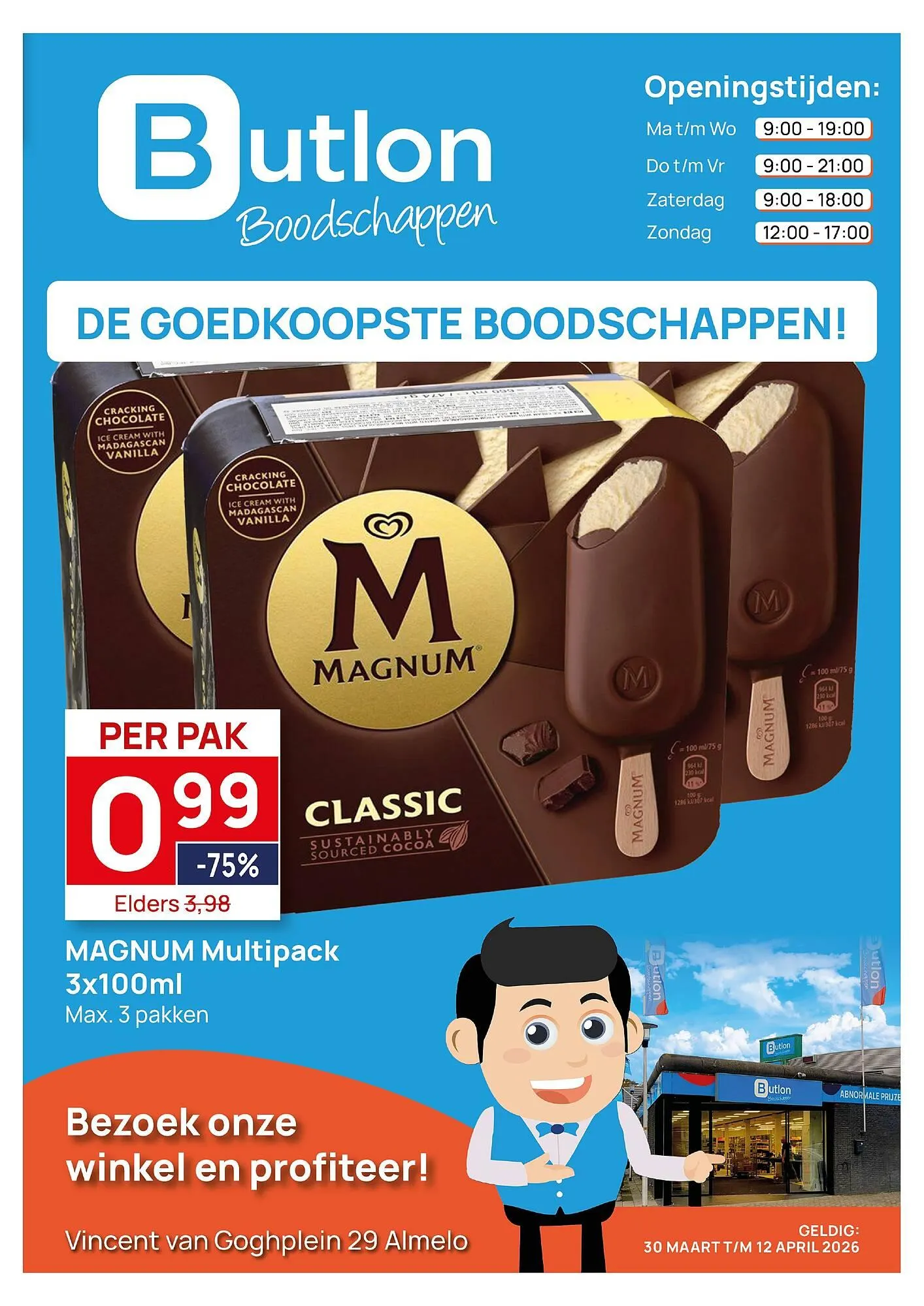 Butlon folder van 30 maart tot 12 april 2026 - Folder pagina 1