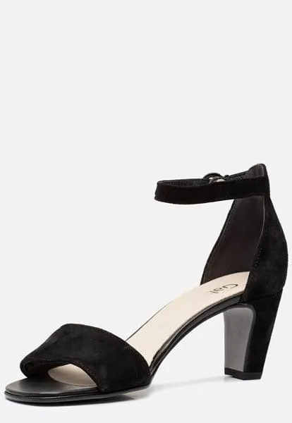 Gabor Sandalen met hak zwart Suede