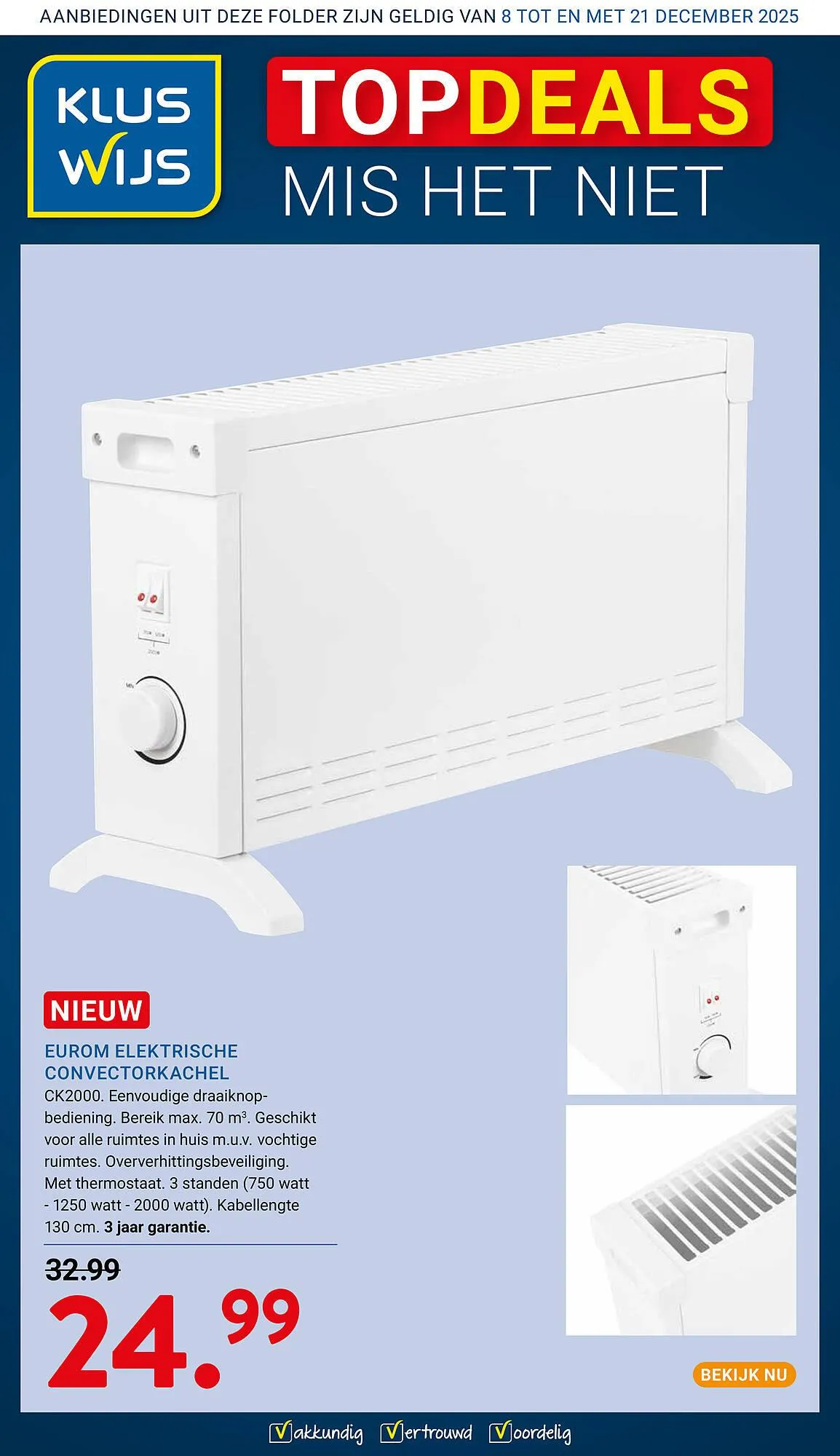 Kluswijs folder van 8 december tot 21 december 2025 - Folder pagina 1