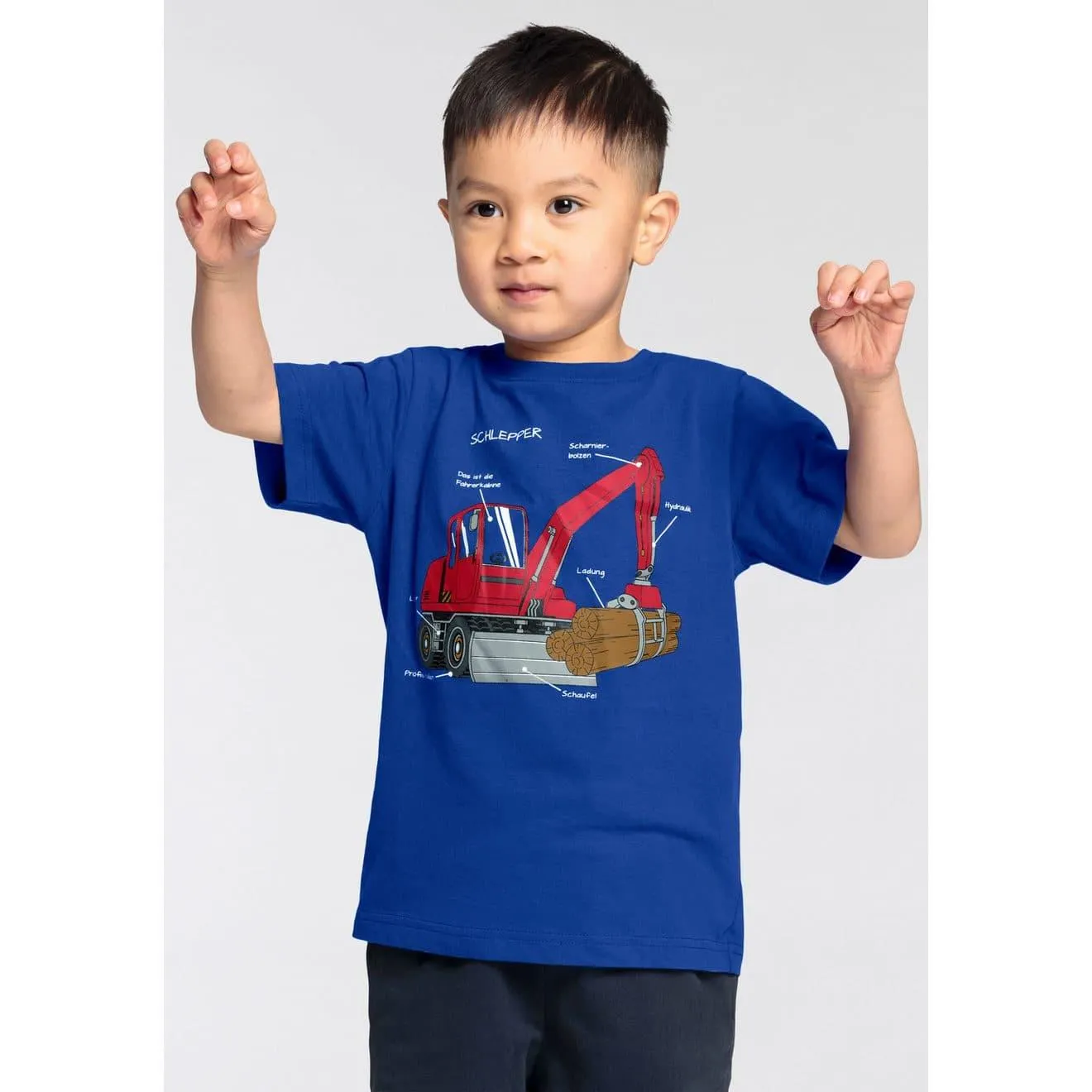 KIDSWORLD T-shirt Voor kleine jongens Korte mouwen, basic pasvorm, bedrukt met statements/slogans