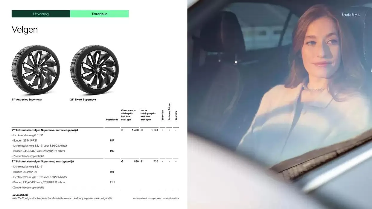 Škoda Enyaq prijslijst per 1 oktober 2024 van 6 december tot 6 december 2025 - Folder pagina 10