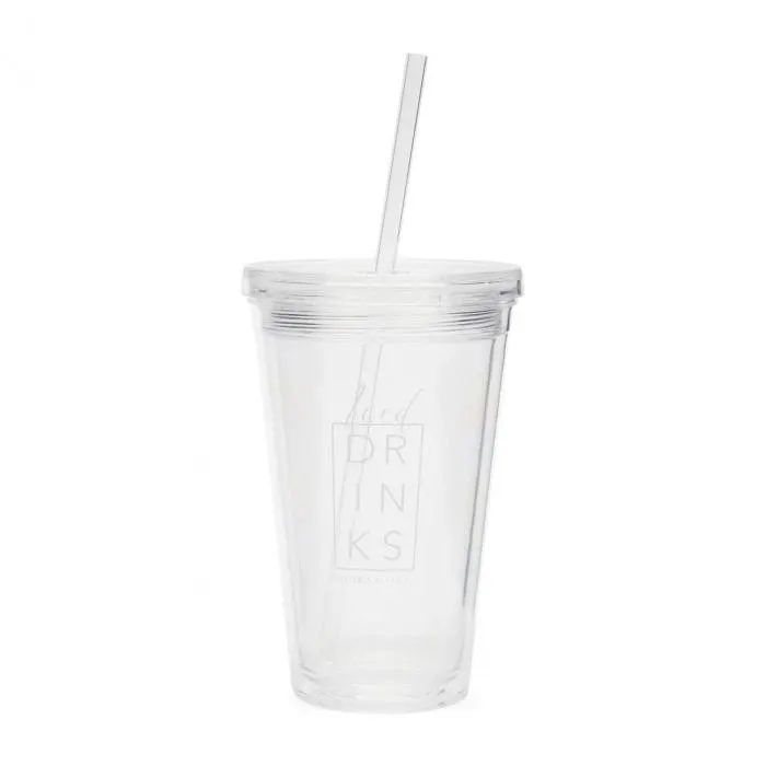 To Go Cup & Straw Iced Drinks