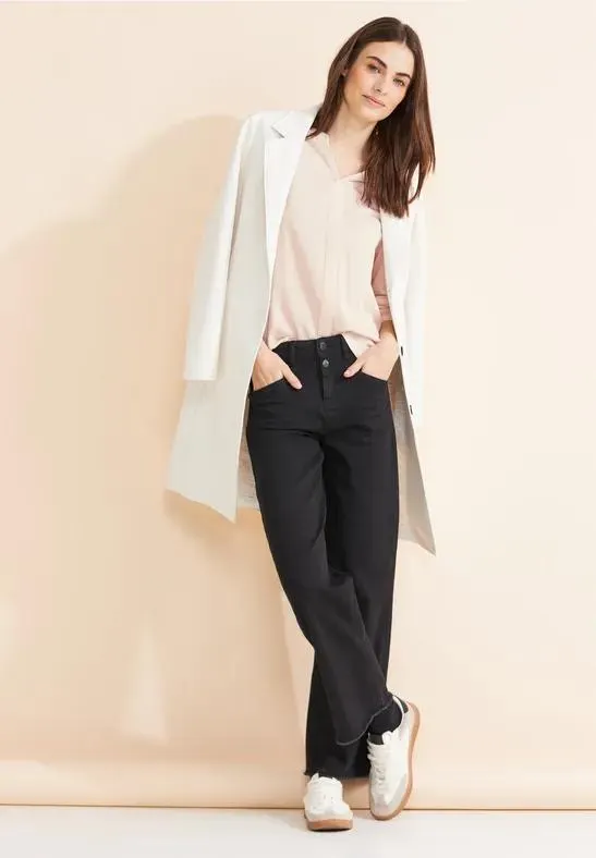 Shirt van materiaalmix