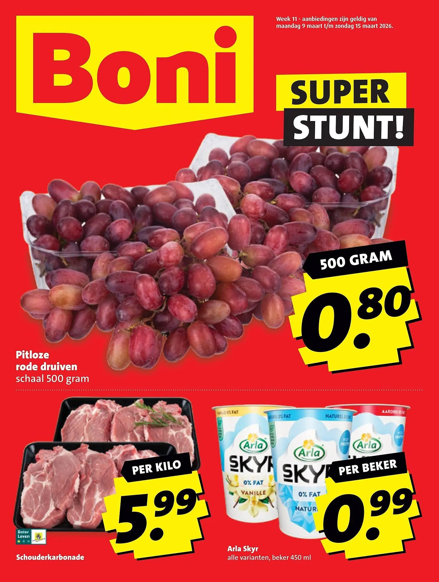 Boni folder van 9 maart tot 15 maart 2026 - Folder pagina 1