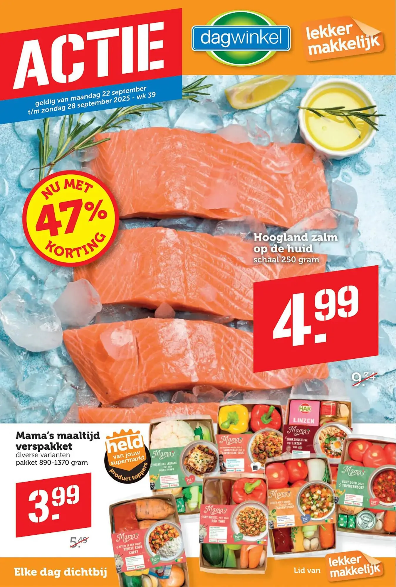 Dagwinkel folder van 22 september tot 28 september 2025 - Folder pagina 1