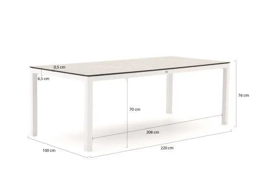 Bellagio Vezzano/La Fonte 220cm dining tuinset 7-delig