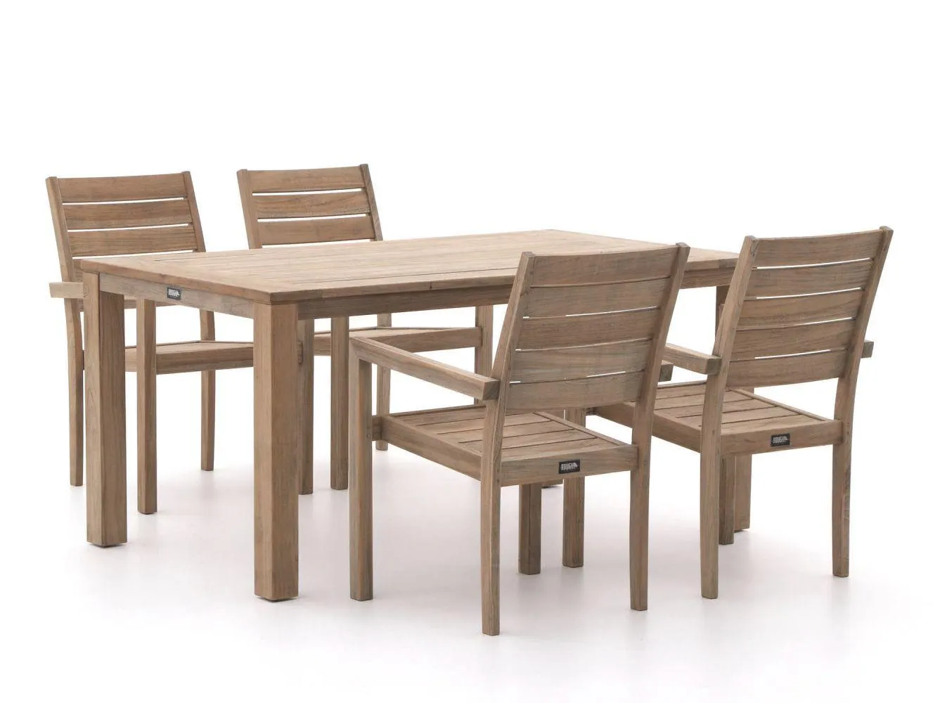 ROUGH-S dining tuinset 160cm 5-delig stapelbaar