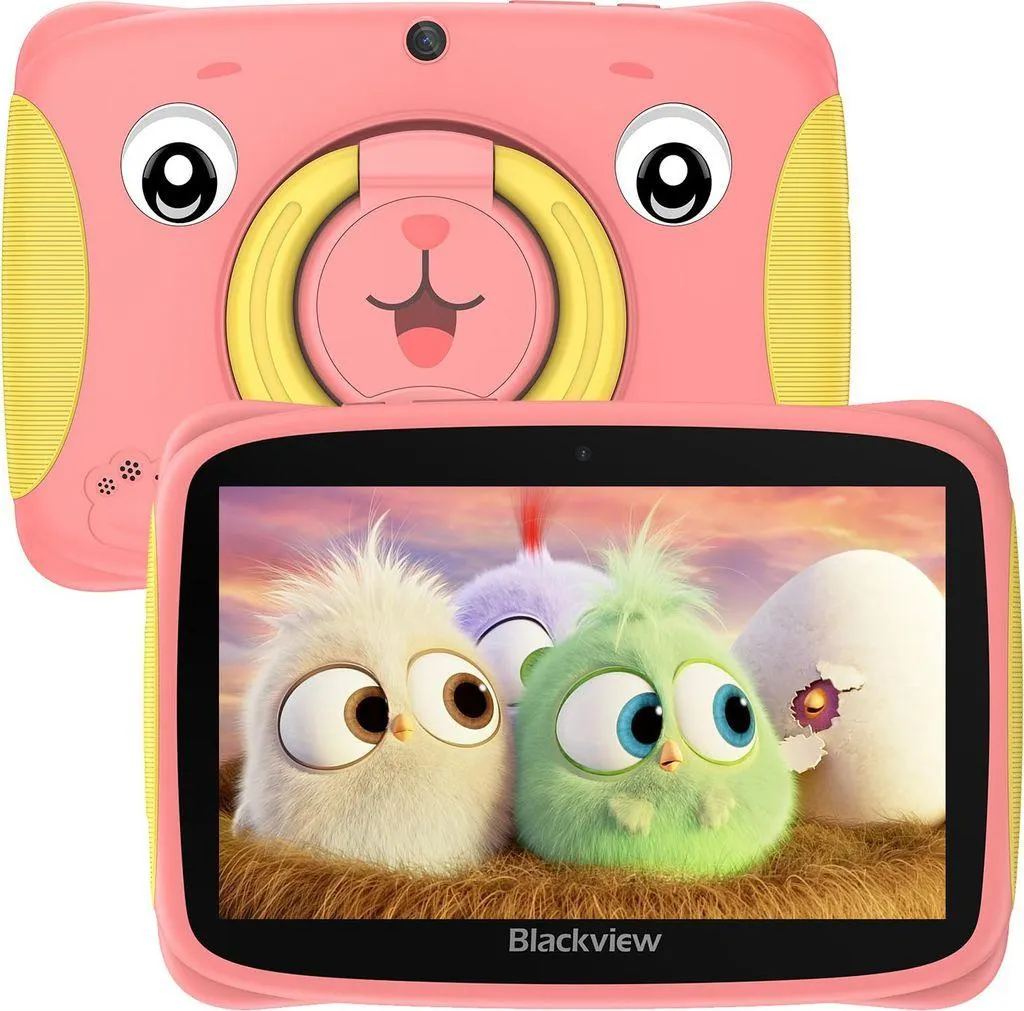 Blackview Tab 3 Kids Tablet Android 13 Kinder Tablet 7 Zoll Display 4GB RAM 32GB ROM, 3280mAh, Tablet für Kinder mit Tragbarem Griff und Sturzsicherer Hülle Vorinstalliertes iKids/Google Play