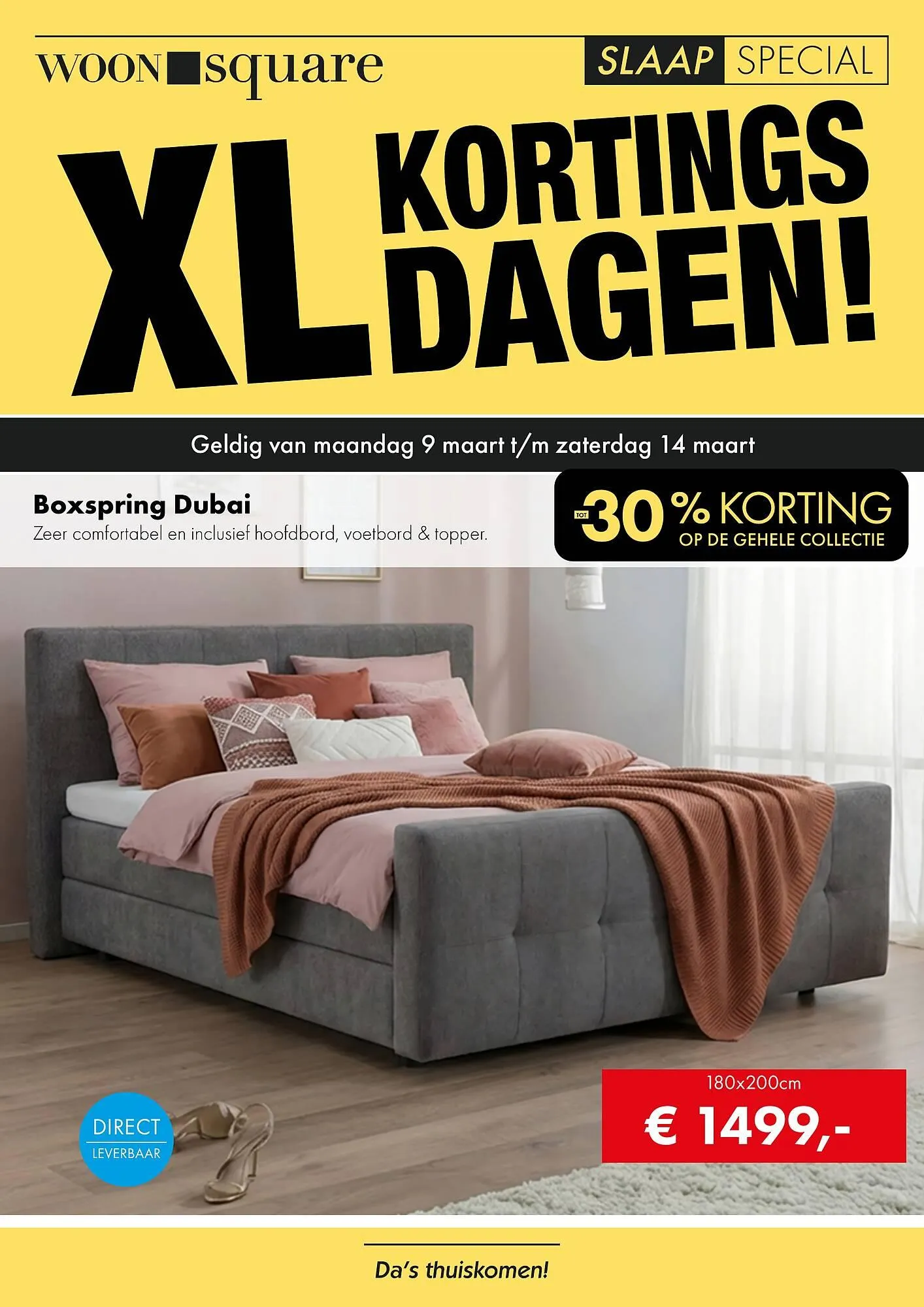 Woonsquare slaapfolder van 2 maart tot 7 maart 2026 - Folder pagina 1