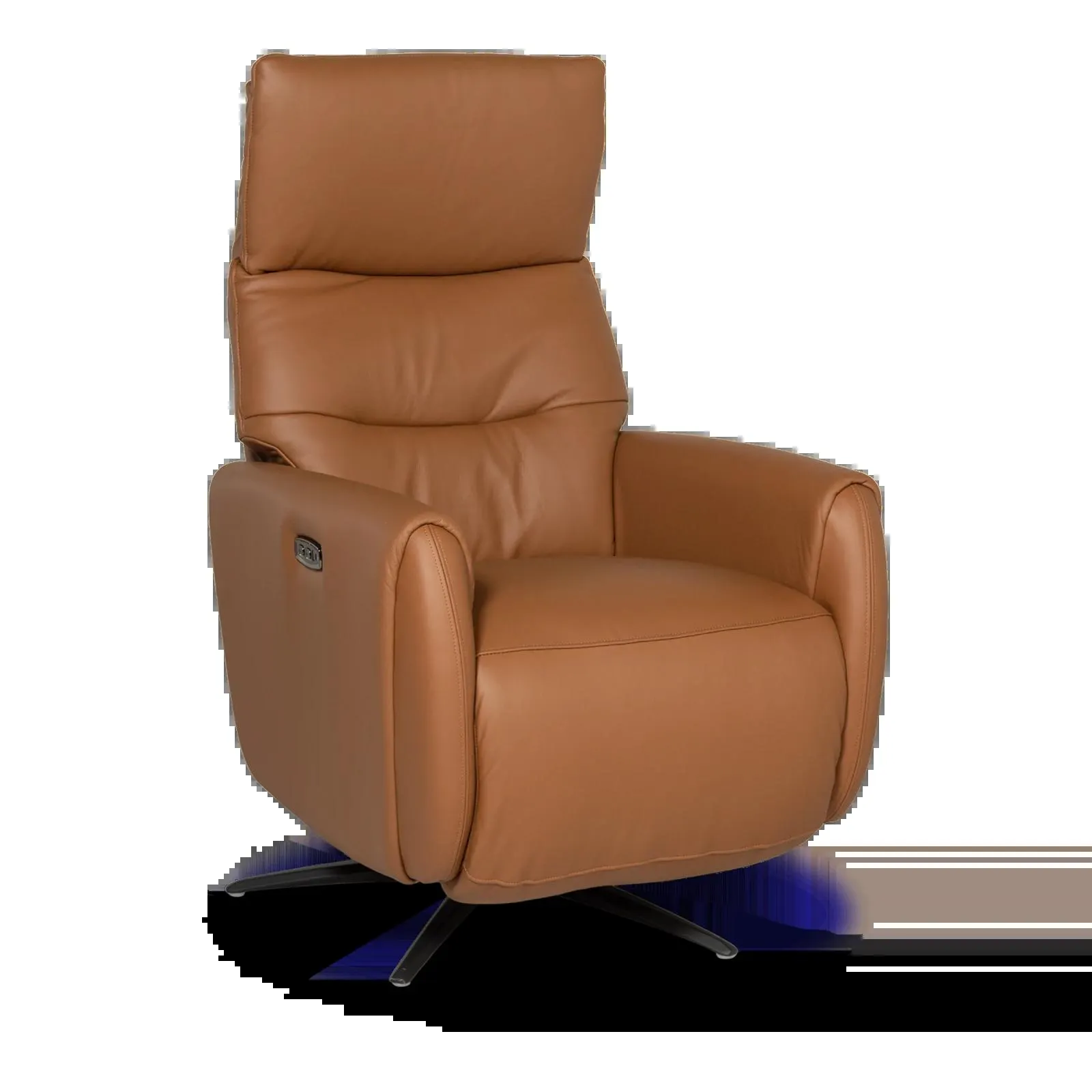 Relaxfauteuil Ramsey (incl. 2 motoren) - Leder New Georgia Pecan Brown