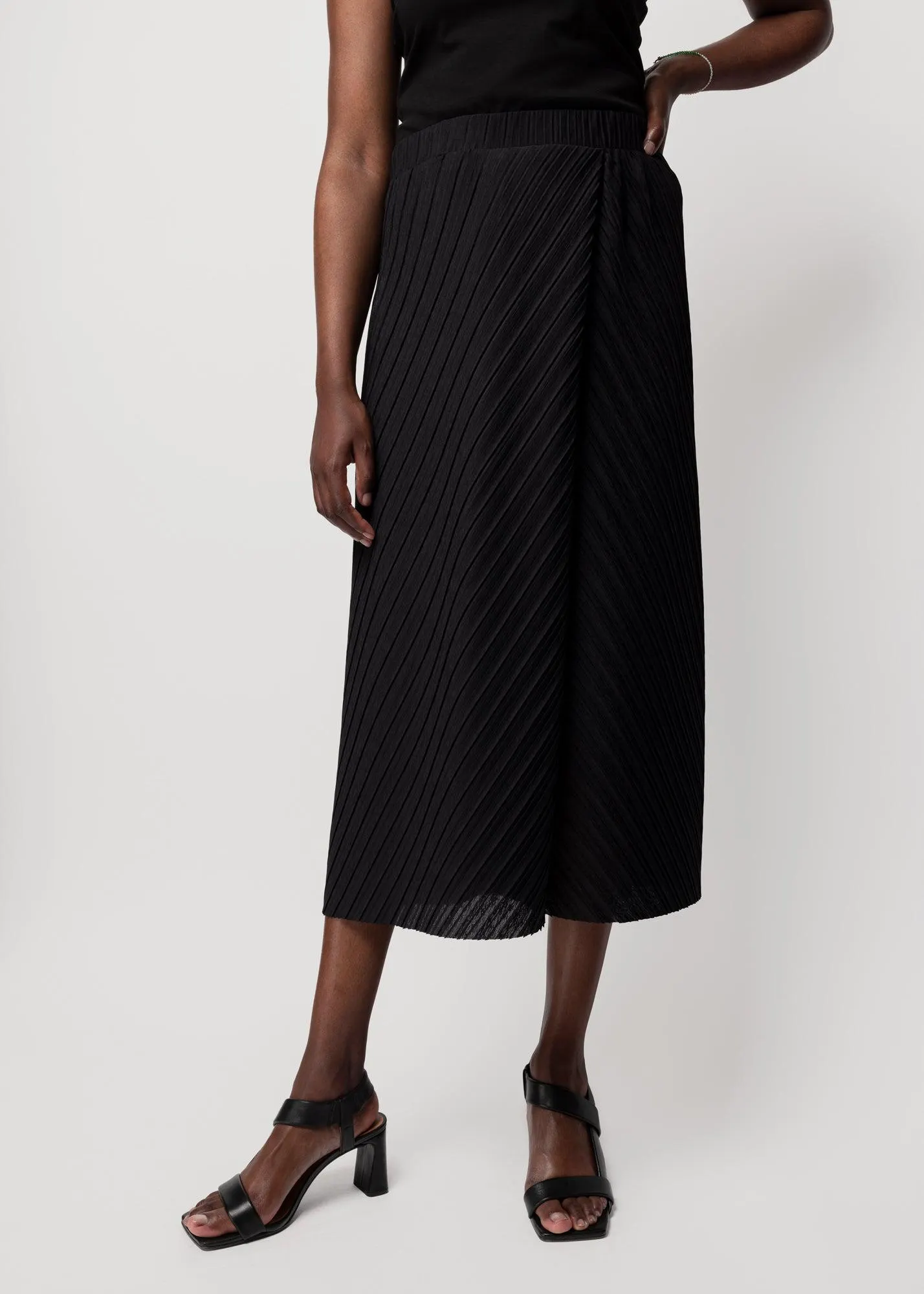 Plissé midi rok